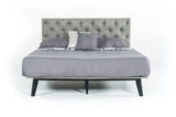 Vig Furniture - Modrest Gibson Modern Grey Fabric Queen Bed - Vgmabr-54-Bed