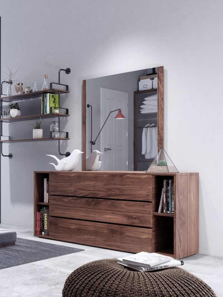 VIG Furniture - Nova Domus Jagger Modern Walnut Dresser & Mirror Set - VGMABR-55-DRS-SET