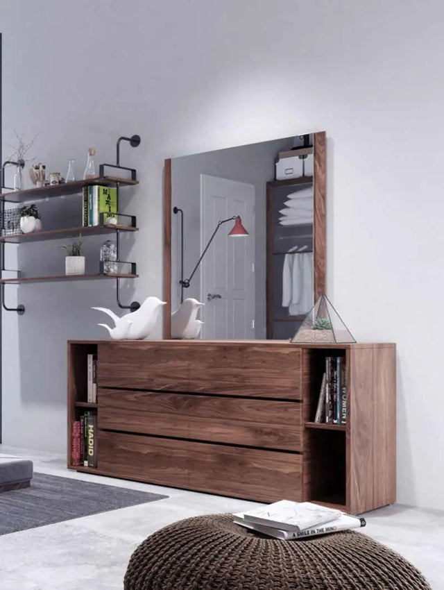 Vig Furniture - Nova Domus Jagger Modern Walnut Dresser & Mirror Set - Vgmabr-55-Drs-Set