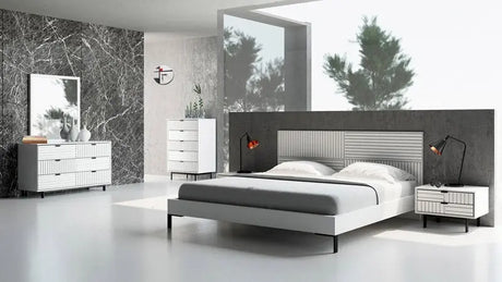 Vig Furniture - Nova Domus Valencia Contemporary White Bedroom Set - Vgmabr-76-Set