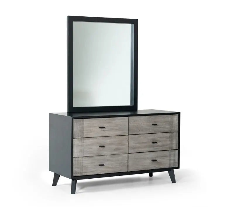 Vig Furniture - Nova Domus Panther Contemporary Grey & Black Dresser - Vgmabr-77-Drs