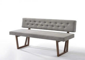 Modrest Jordan Modern Grey & Walnut Dining Bench Vgmami-746-Gry