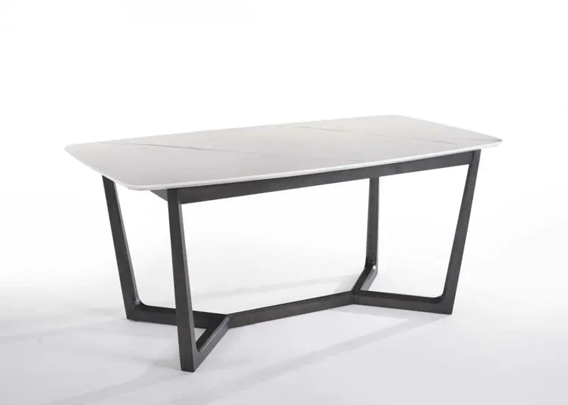 Vig Furniture - Modrest Evelyn Modern White Cultured Marble Dining Table - Vgmamit-5182