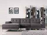 Divani Casa Forli Modern Grey Fabric Sectional Sofa WLeft Facing Chaise Vgmb - 1071B - Gry - Laf | Home Elegance USA