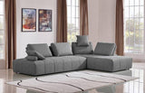 Vig Furniture - Divani Casa Edgar Modern Grey Fabric Modular Sectional Sofa - Vgmb-1765-Gry