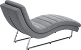 Divani Casa Auburn Modern Plush Grey Fabric Lounge Chaise Vgmb - 1820 - Gry - VGMB - 1820 - GRY - Home Elegance USA - 1