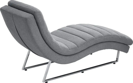 Vig Furniture - Divani Casa Auburn Modern Plush Grey Fabric Lounge Chaise - Vgmb-1820-Gry