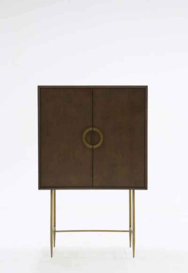 Vig Furniture - Modrest Selena Modern Acacia & Brass Chest - Vgnx18145