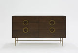 Vig Furniture - Modrest Selena Modern Acacia & Brass Dresser - Vgnx18151