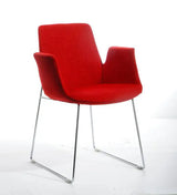 Vig Furniture - Modrest Altair Modern Red Fabric Dining Chair - Vgobty100-F-Red