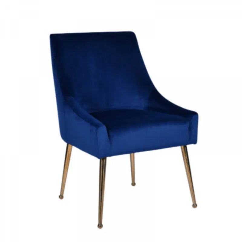 Vig Furniture - Modrest Castana Modern Blue Velvet & Gold Dining Chair (Set Of 2) - Vgrh-Rhs-Dc-101-Blu