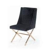 Vig Furniture - Modrest Alexia Modern Black & Rosegold Dining Chair - Vgvcb8356-Blk