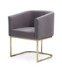 Modrest Yukon Modern Grey Fabric & Antique Brass Dining Chair Vgvcb8362-Grybrs