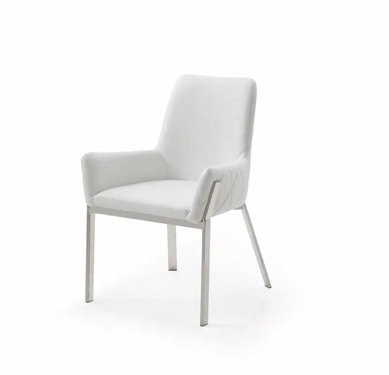 Vig Furniture - Modrest Robin Modern White Bonded Leather Dining Chair - Vgvcb8366-Wht