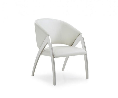VIG Furniture - Modrest Rabia Modern White Leatherette Accent Chair - VGVCB899A-WHT