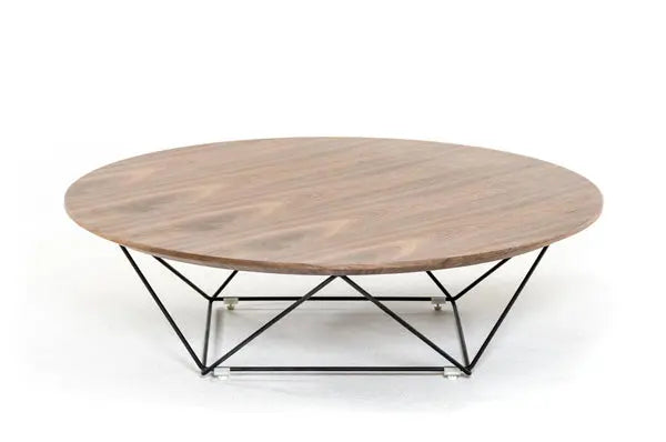 Vig Furniture - Modrest Spoke Modern Walnut Coffee Table - Vgvcc115-1-Wal