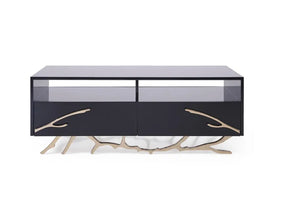 Modrest Legend Modern Black & Gold Coffee Table Vgvcct8111-Blk