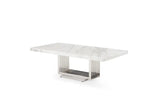 Vig Furniture - Modrest Kingsley Modern Marble & Stainless Steel Coffee Table - Vgvcct8933-Stl