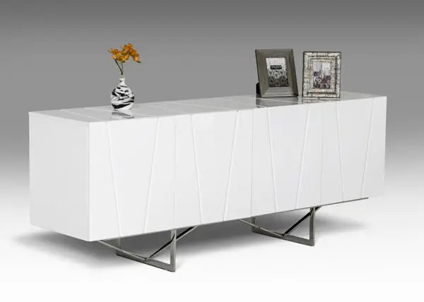 Vig Furniture - Modrest Chrysler Modern White High Gloss Buffet - Vgvcg8978