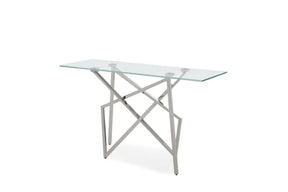 Modrest Hawkins Modern Glass & Stainless Steel Console Table Vgvck129