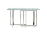 Vig Furniture - Modrest Valiant Modern Glass & Stainless Steel Console Table - Vgvck856