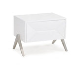 Vig Furniture - Modrest Candid Modern White Nightstand - Vgvcn1109