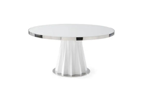 Modrest Cabaret Modern White Round Dining Table Vgvct1799