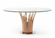 Modrest Paxton Modern Round Glass & Rosegold Dining Table Vgvct817-Rnd