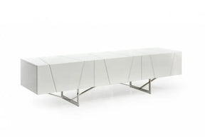 Modrest Chrysler Modern White Tv Stand Vgvctv8978-Wht