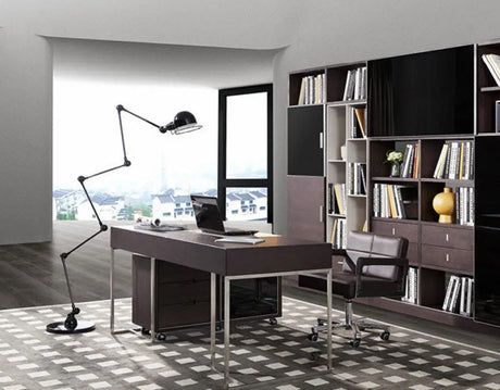 Vig Furniture - Ezra - Modern Brown Oak Office Desk - Vgwcs501