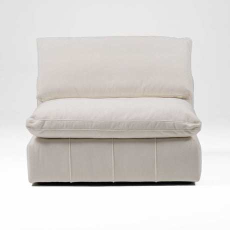 Vig Furniture Divani Casa Vicki - Modern Off-White Fabric Modular Armless Seat