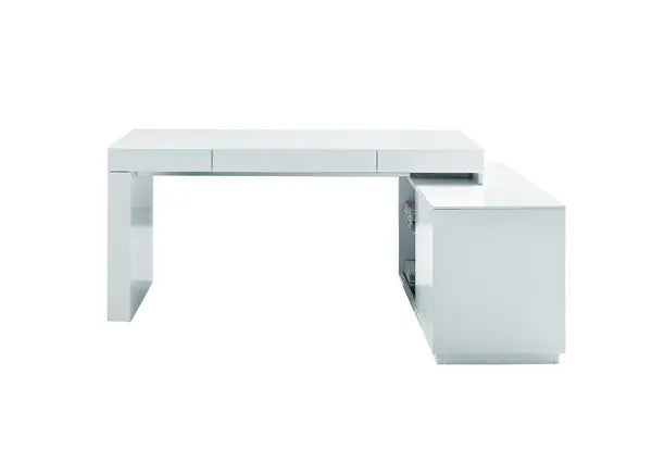 Vig Furniture - Soul - Modern 	Office Desk With Attached Cabinet - Vgwcns005