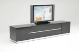 Vig Furniture - Modern Black Crocodile Lacquer Tv Unit - Vgunak588-230-Blk
