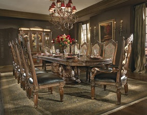 Villa Valencia 11-Piece Rectangular Dining Table Set Classic Chestnut — AICO Furniture