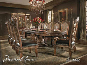 Villa Valencia 14-Piece Rectangular Dining Room Set Classic Chestnut – AICO