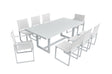Vig Furniture Renava Wake + Kayak - Modern Outdoor Off-White Dining Table Set