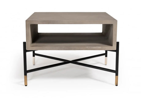 Vig Furniture - Modrest Walker Modern Concrete & Metal Coffee Table - Vglbroky-Cf63