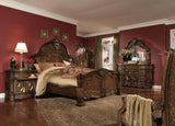 Aico Furniture - Windsor Court 4 Piece Eastern King Mansion Bedroom Set In Vintage Fruitwood - 70000Ekmb-54-4Set