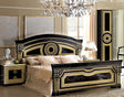 Aida 5 Piece Bedroom Eastern King Panel Bed Set In Black-Gold - Aidabedk.Sblack-Gold-5Set | ESF