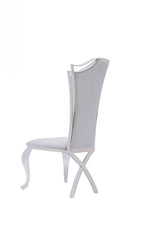 Vig Furniture - Modrest Bonnie Modern Grey Velvet & Stainless Steel Dining Chair (Set Of 2) - Vgzay906-1-Grybt