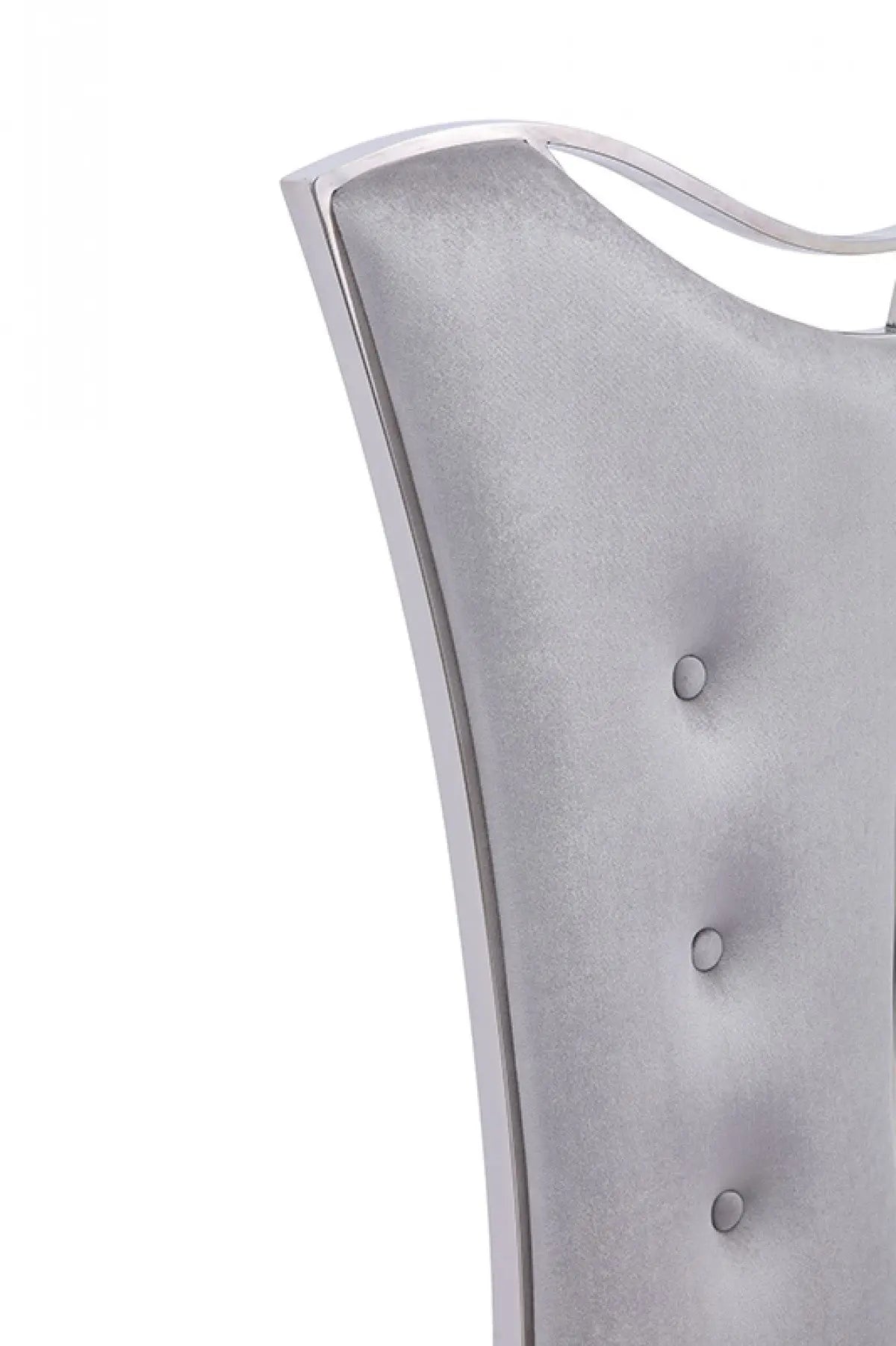 Vig Furniture - Modrest Bonnie Modern Grey Velvet & Stainless Steel Dining Chair (Set Of 2) - Vgzay906-1-Grybt