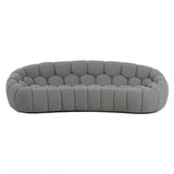 Vig Furniture Divani Casa Yolonda - Modern Curved Light Grey Fabric Sofa