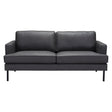 Decade Sofa Vinyl Upholstery & Powder-Coated Steel Legs | Zuo Modern