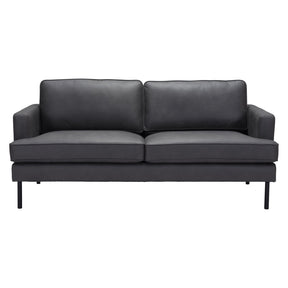 Decade Sofa Vinyl Upholstery & Powder-Coated Steel Legs | Zuo Modern