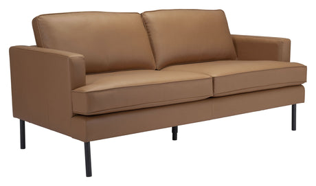 Decade Sofa Vinyl Upholstery & Powder-Coated Steel Legs | Zuo Modern