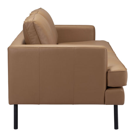 Decade Sofa Vinyl Upholstery & Powder-Coated Steel Legs | Zuo Modern