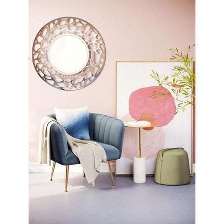 Deco Accent Chair Velvet Upholstery & Gold Metal Legs Glam | Zuo Modern