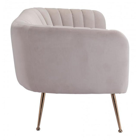 Deco Sofa Velvet Upholstery & Gold Metal Legs Glam Art Deco | Zuo Modern