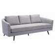 Divinity Sofa Velvet Upholstery & Wood Legs Curved Modern | Zuo Modern