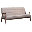 Rocky Sofa Faux Leather 3-Seater Tufted Cushions & Wood Frame | Zuo Modern